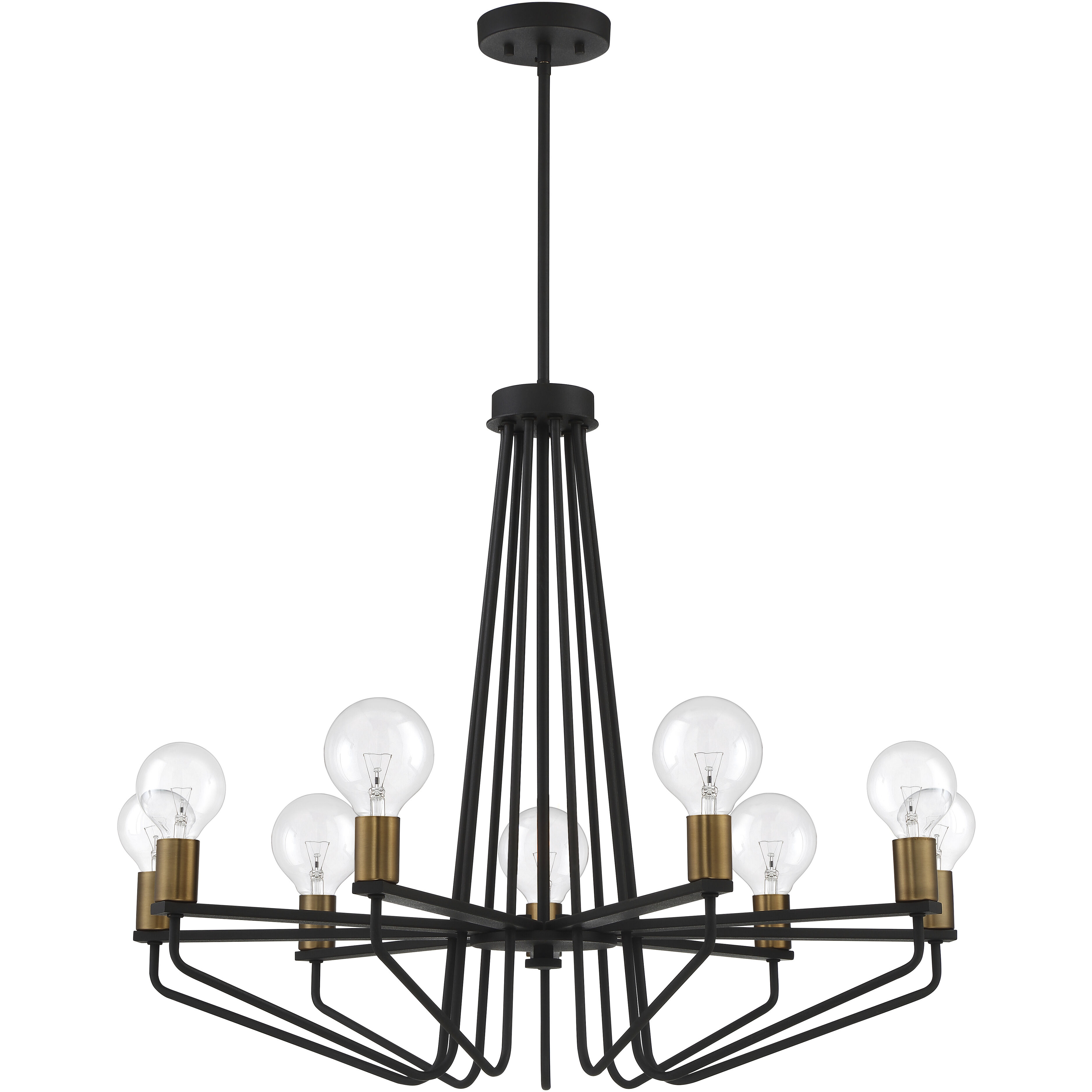 Ravella 9 Light 30 inch Black Chandelier Ceiling Light