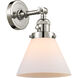 Franklin Restoration Large Cone LED 8 inch Polished Nickel Sconce Wall Light, Franklin Restoration
