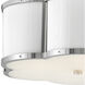 Chance 3 Light 18 inch Polished Nickel with Polished White Indoor Semi-Flush Mount Ceiling Light