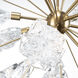 Blossom LED 34.5 inch Novel Brass Chandelier Ceiling Light in 2700K LED, Starburst