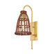 Jordan 1 Light 6.5 inch Aged Brass Wall Sconce Wall Light