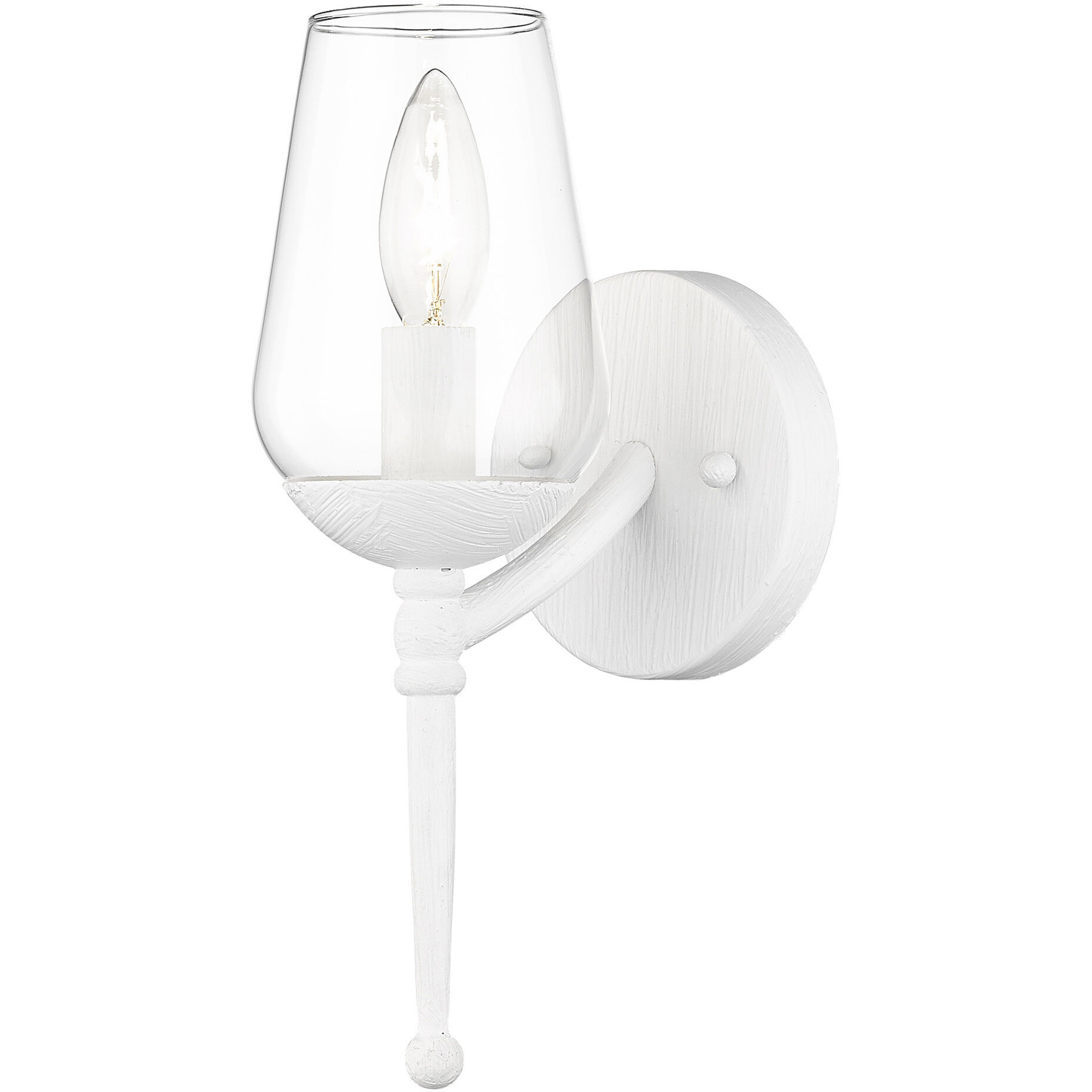 Regent 1 Light 4.75 inch Textured White Plaster Wall Sconce Wall Light