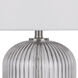 Belleville 32.5 inch 150.00 watt Clear and Brushed Steel Table Lamp Portable Light