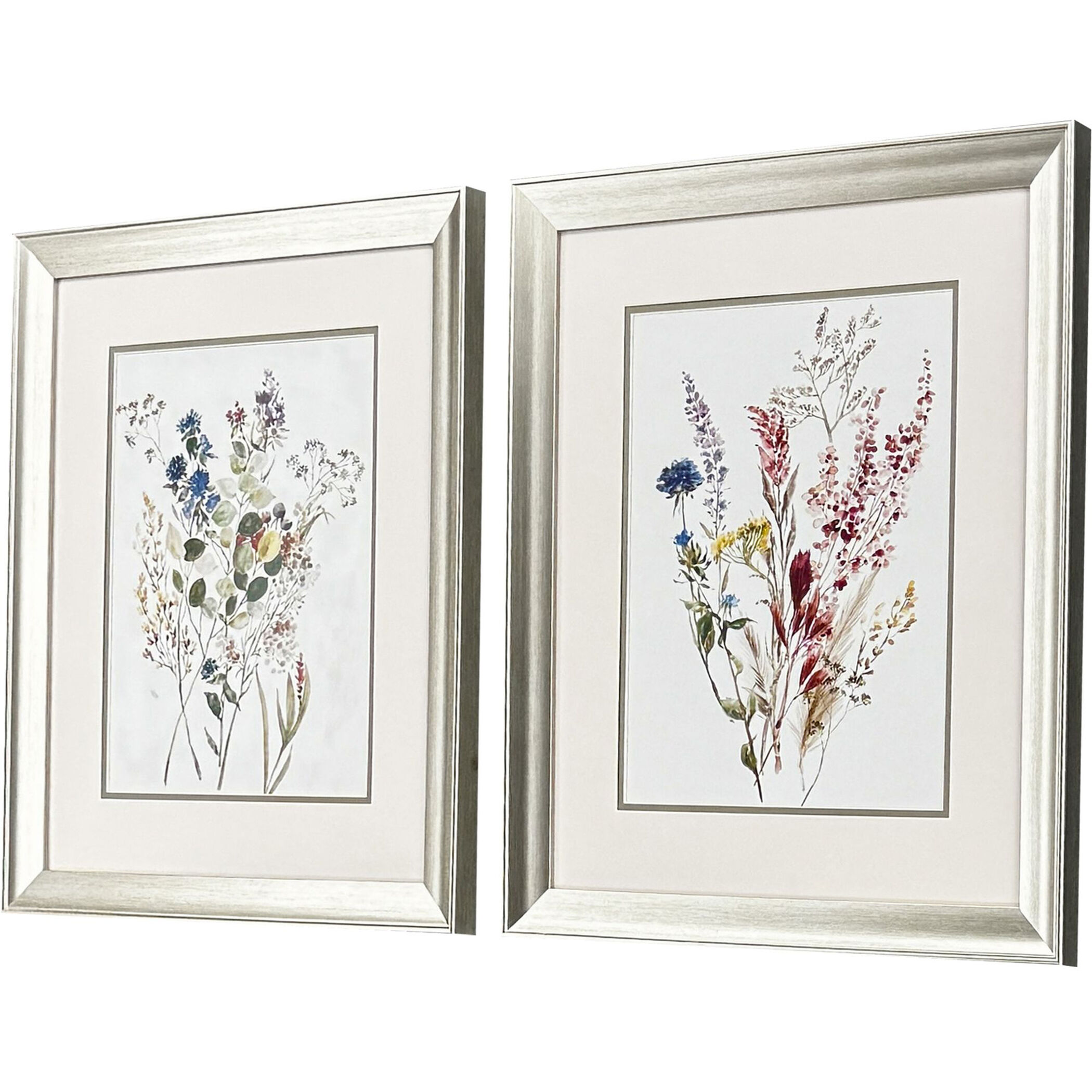 Delicate Flowers Multi and Green and Brown and Pink Framed Art, Propac
