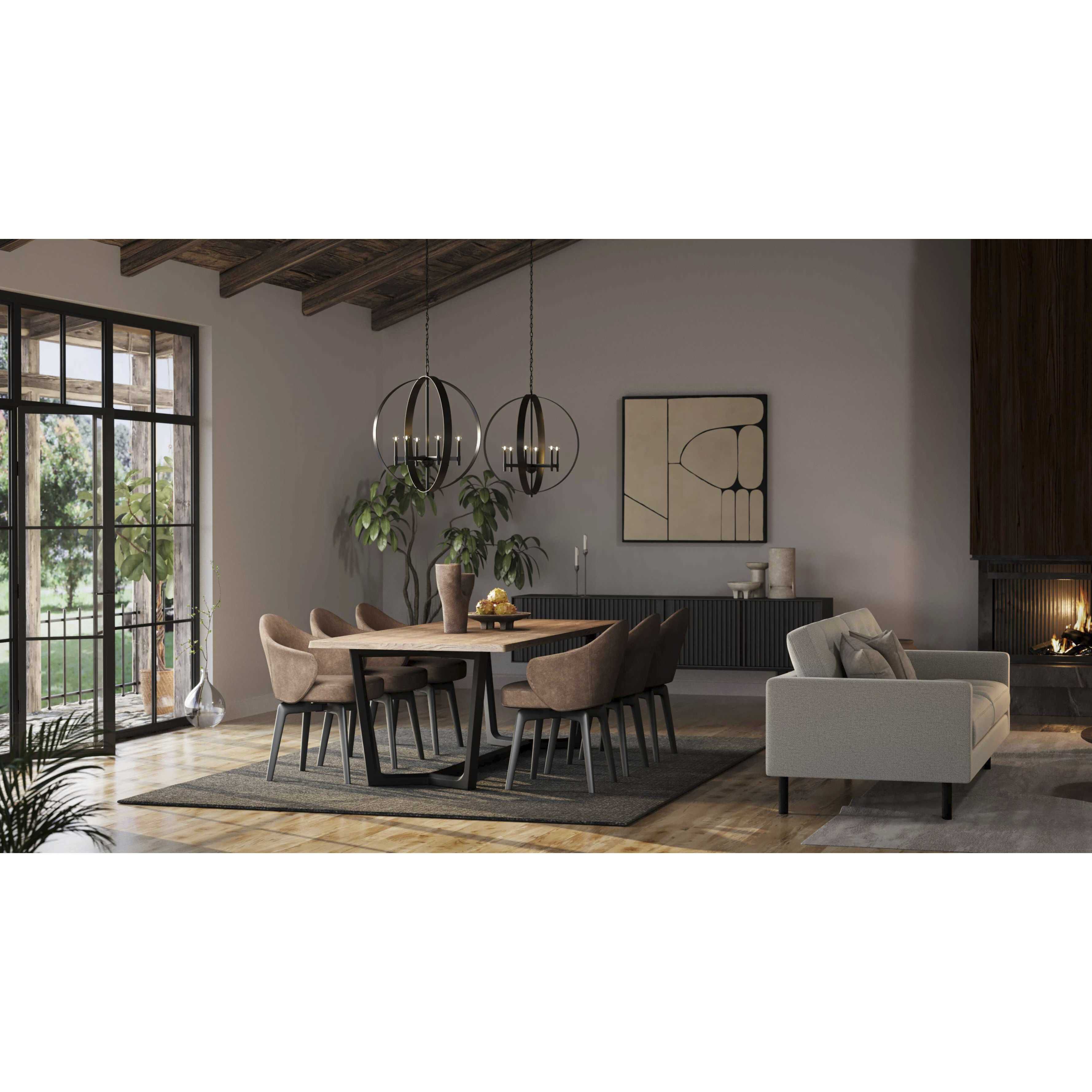 Allegheny 6 Light 32 inch Matte Black Chandelier Ceiling Light, Design Series