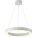 Canada LED 21.6 inch Matte White Chandelier Ceiling Light