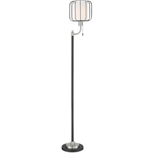 Kaleria 66 inch 60.00 watt Brushed Nickel Floor Lamp Portable Light