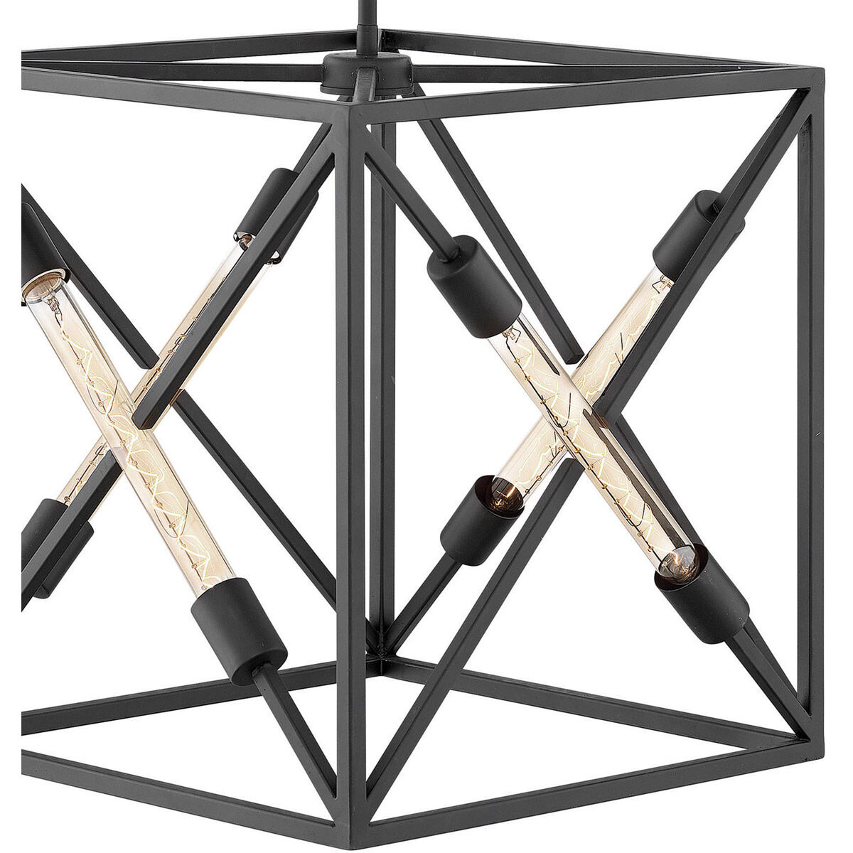 Hewitt 4 Light 18 inch Satin Black Chandelier Ceiling Light