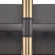 Notre Dame 6 Light 19 inch Oil Rubbed Bronze and Gold Bath Bar Wall Light