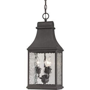 Forged Jefferson 3 Light 9 inch Charcoal Outdoor Pendant