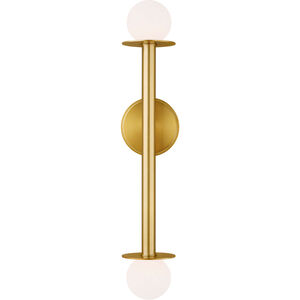 Kelly by Kelly Wearstler Nodes 2 Light 4.75 inch Burnished Brass Wall Sconce Wall Light