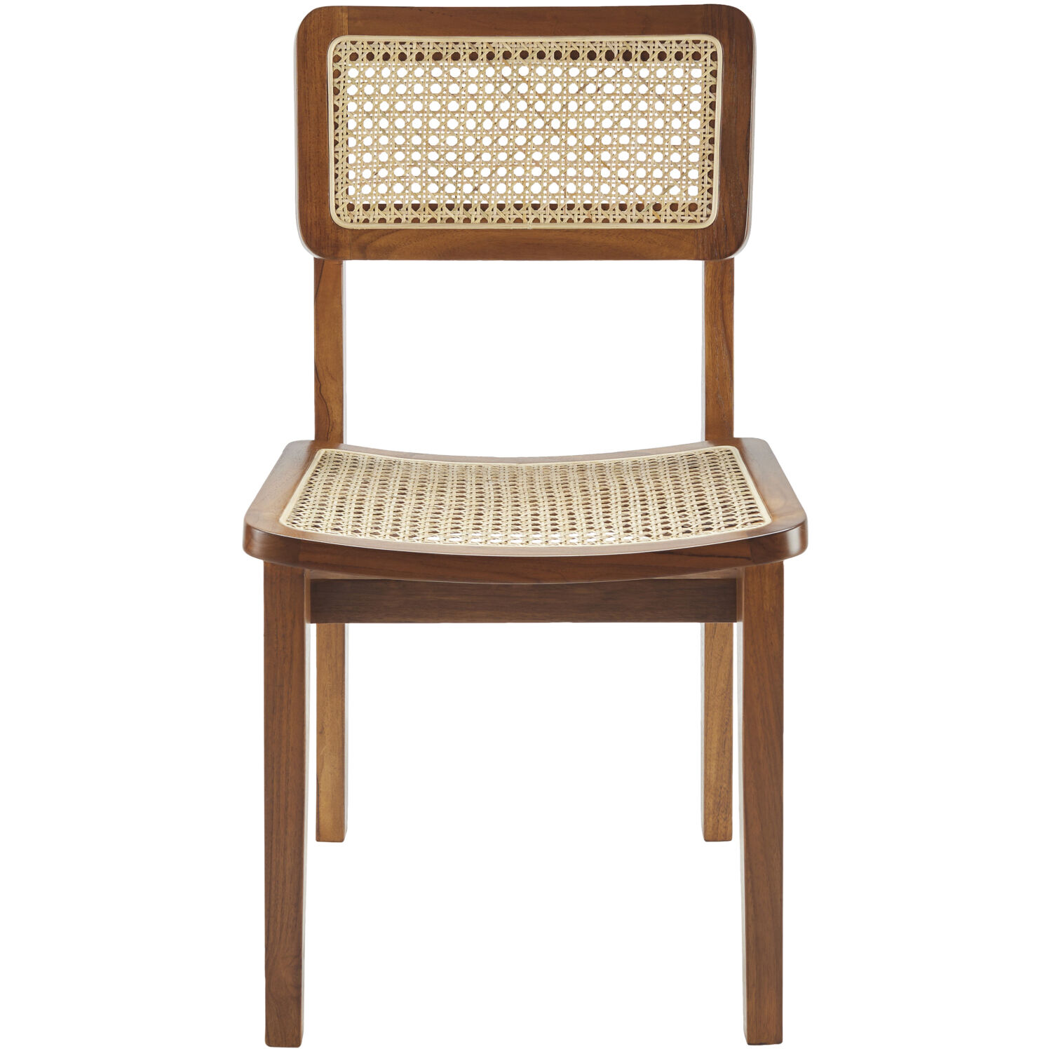 Arxan Top: Wheat; Base: Dark Brown Dining Chair