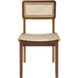 Arxan Top: Wheat; Base: Dark Brown Dining Chair