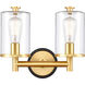 Marlowe LED 13.63 inch Black Satin Gold Bath Vanity Light Wall Light