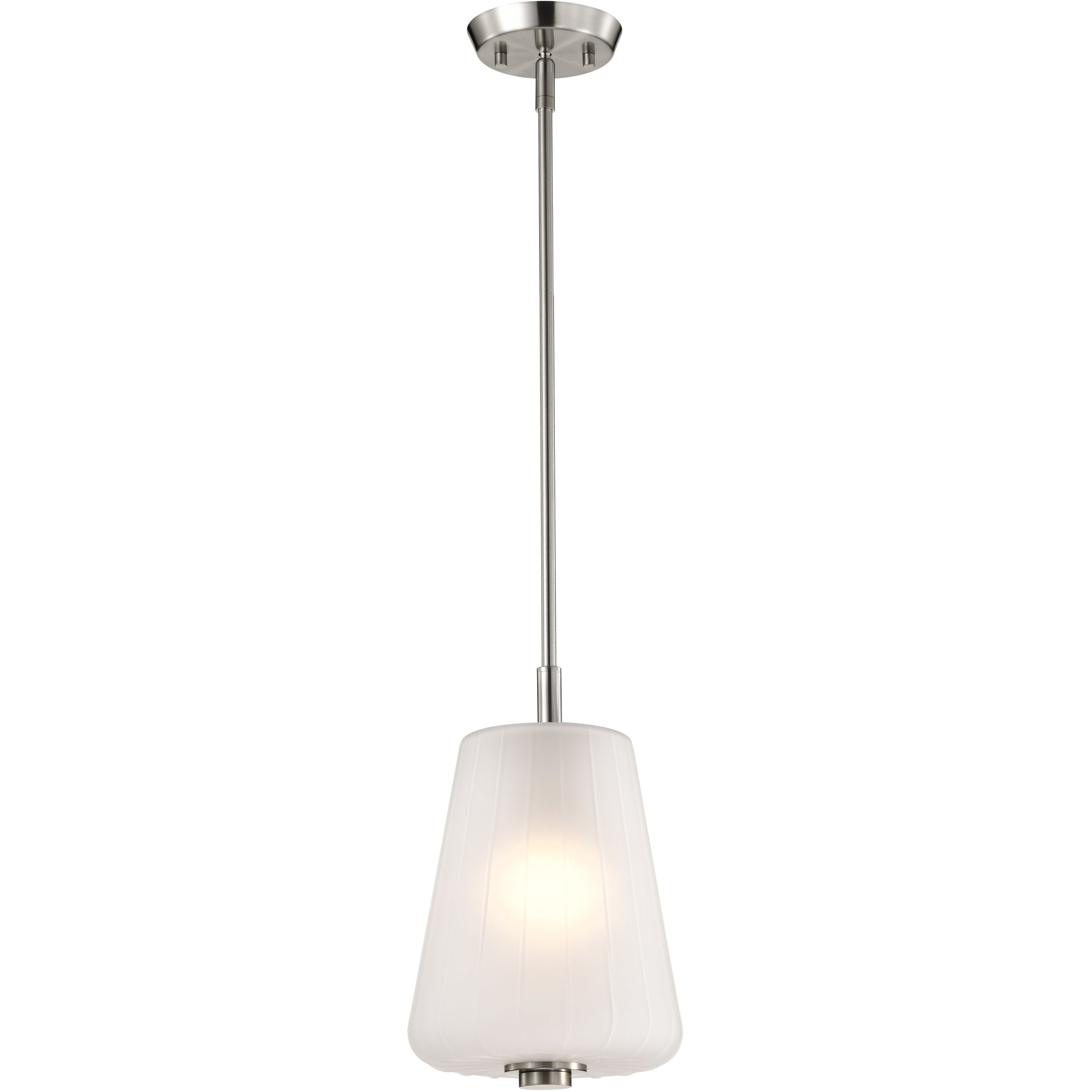 Lune 8 inch Brushed Nickel Pendant Ceiling Light