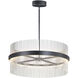 Chimes 5CCT LED 33.75 inch Black and Satin Nickel Single Pendant Ceiling Light