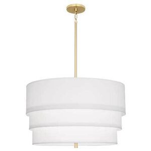 Decker 3 Light 24 inch Modern Brass Pendant Ceiling Light in Ascot White
