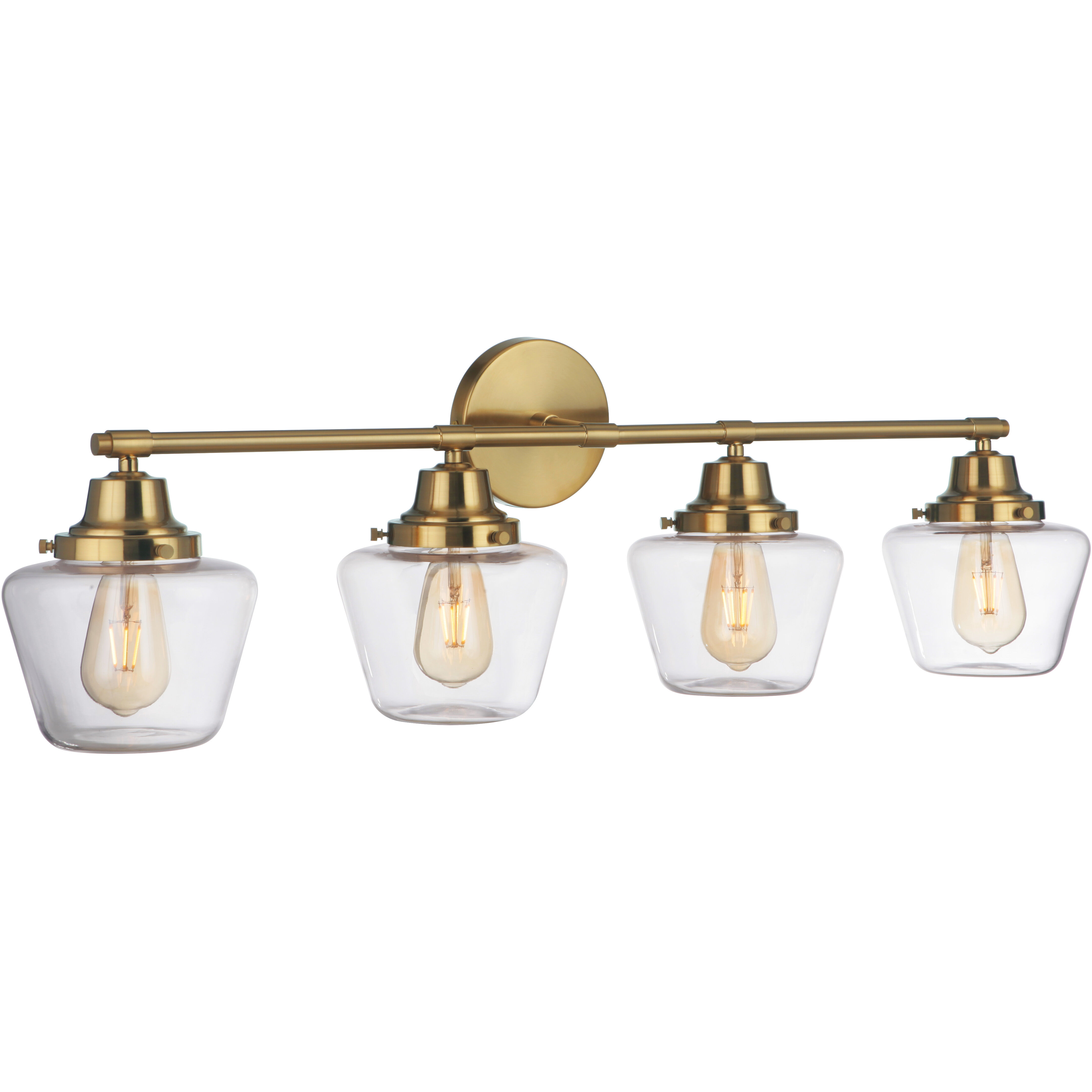 Neighborhood Essex 4 Light 38 inch Satin Brass Vanity Light Wall Light, Neighborhood Collection
