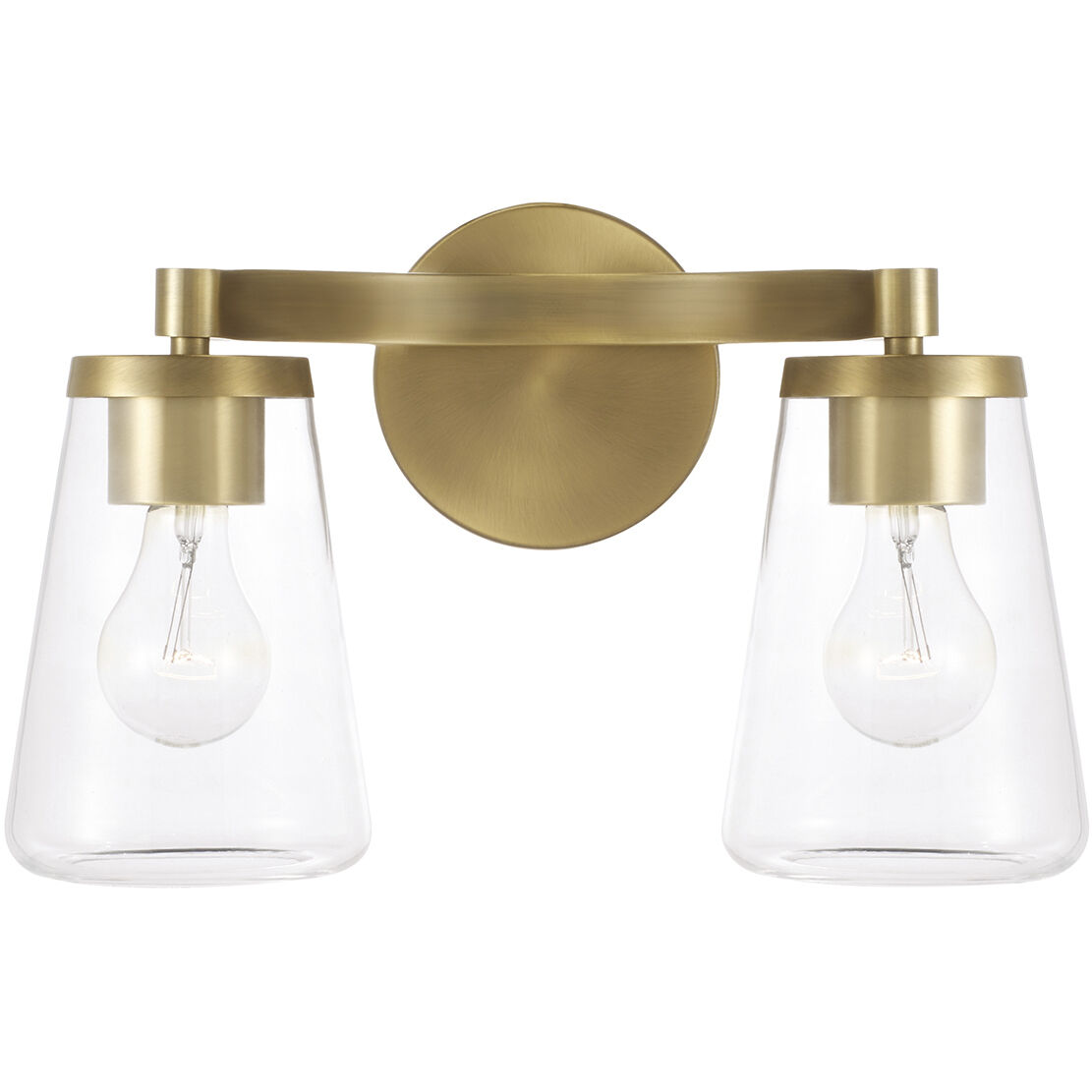 Aaron 2 Light 15 inch Aged Brass Vanity Light Wall Light