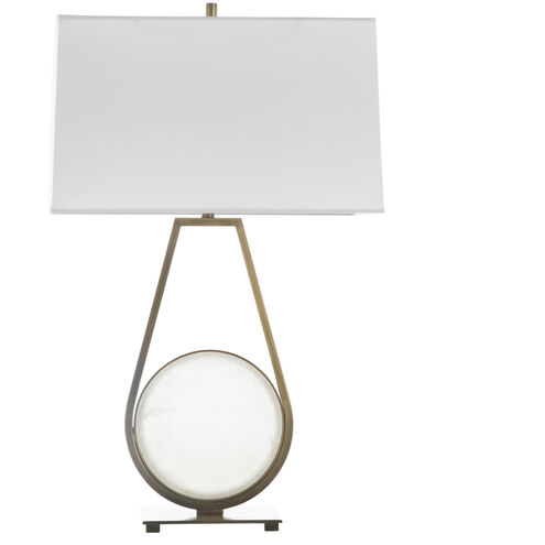 Emerald 30.5 inch Antique Brass / Marble Table Lamp Portable Light