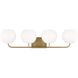 Rory 4 Light 34 inch Satin Brass Wall Bath Fixture Wall Light