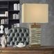 Darley 32 inch 100.00 watt Silver Painted and Brown Brushed and Beige Table Lamp Portable Light