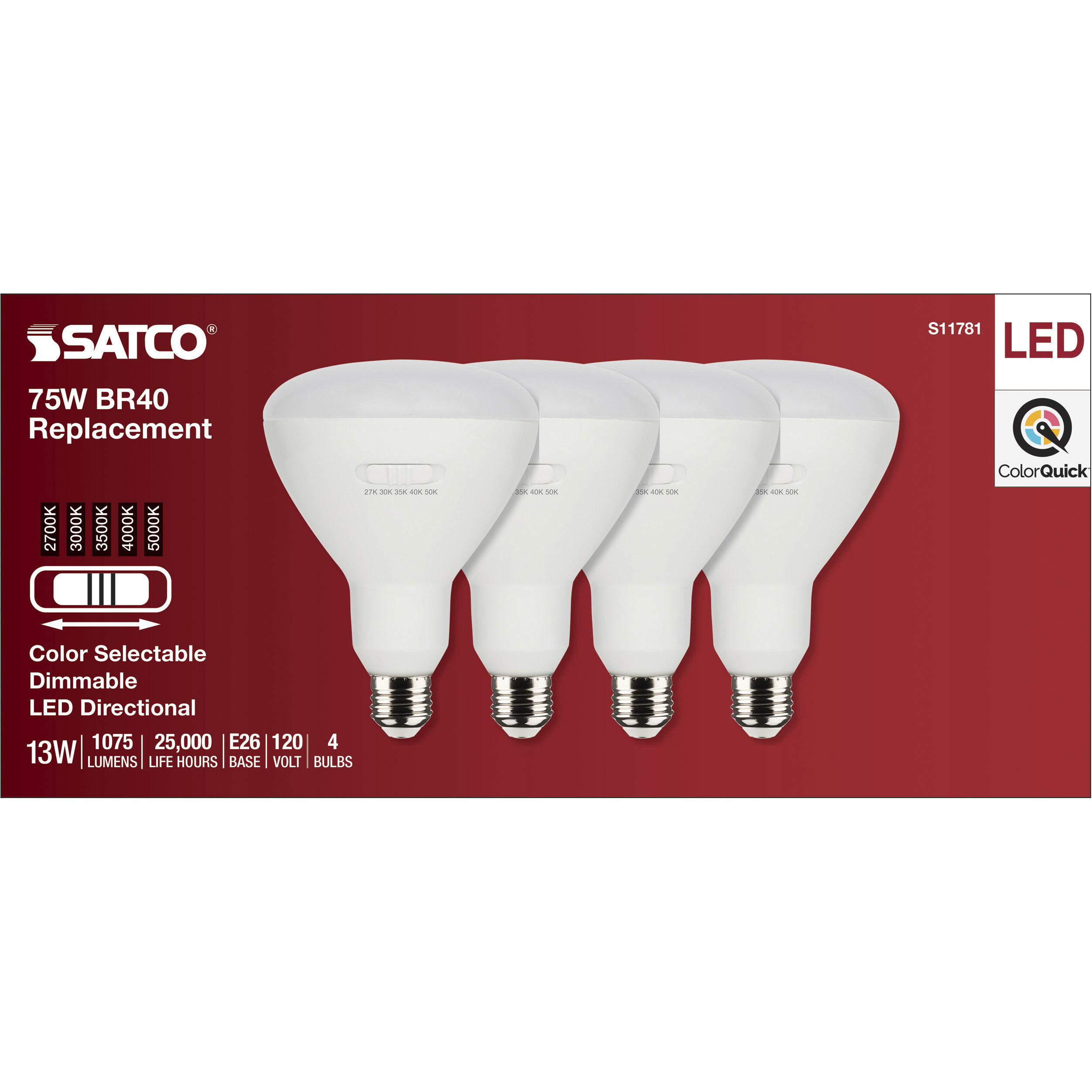 Lumos Medium 13.00 watt 2700K Light Bulb, Pack of 4