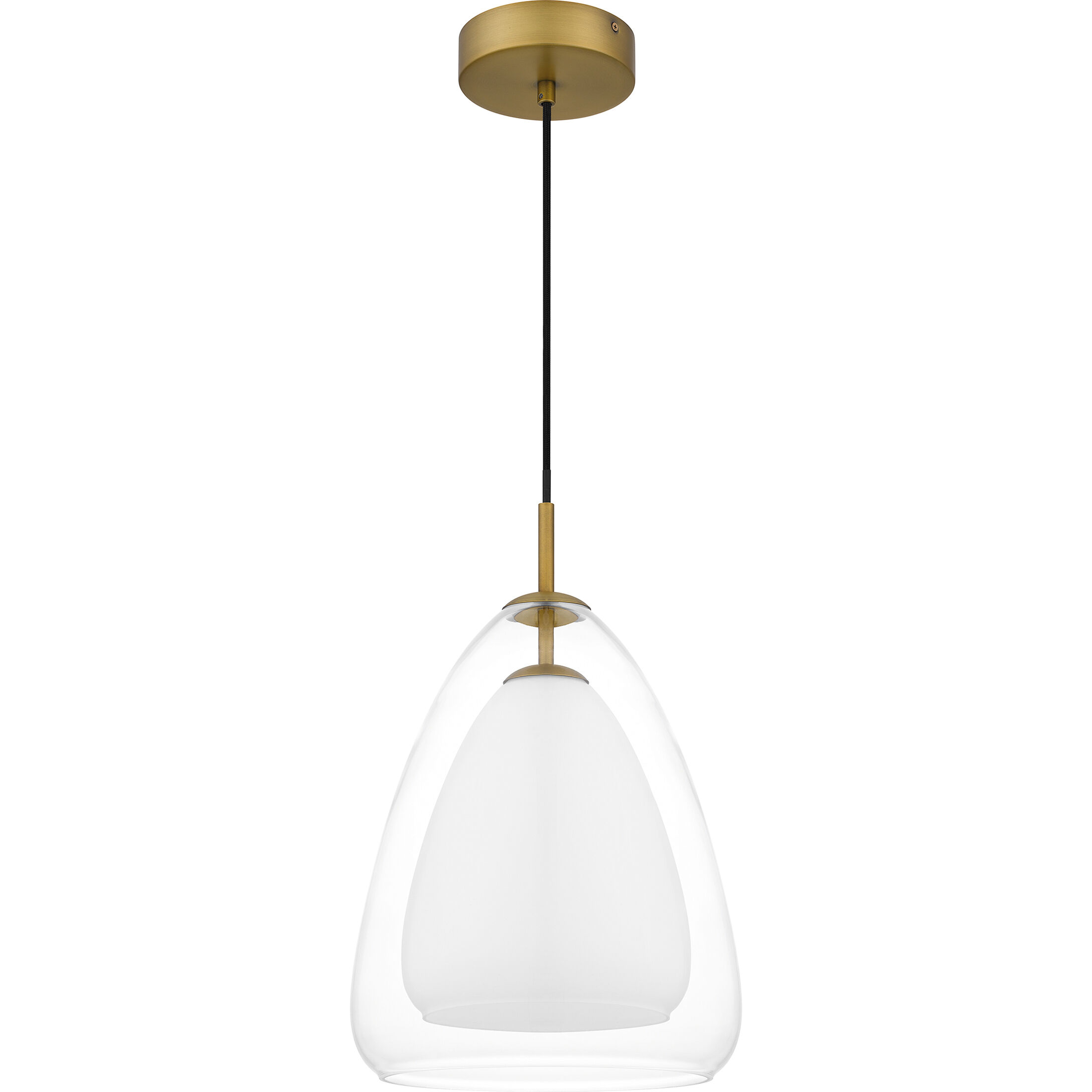 Aero 1 Light 11.75 inch Aged Brass Mini Pendant Ceiling Light