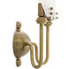 Isabelle 2 Light 11.02 inch Vintage Brass and Handmade Glass Wall Lamp Wall Light