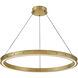 Althea LED 38 inch Lacquered Brass Chandelier Ceiling Light