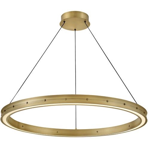 Althea LED 38 inch Lacquered Brass Chandelier Ceiling Light