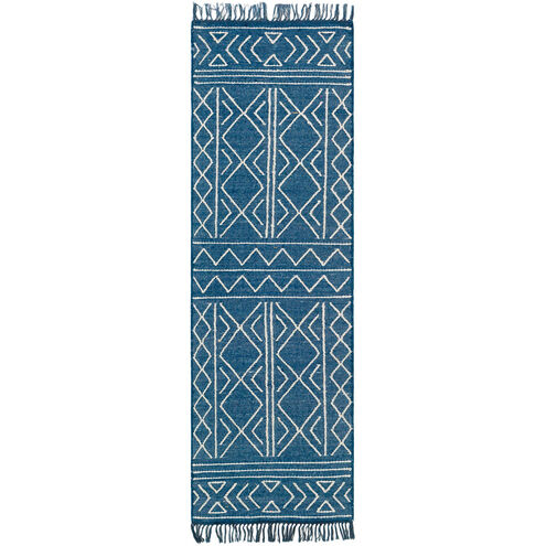 Cheyenne 96 X 30 inch Dark Blue/Cream/White Rugs