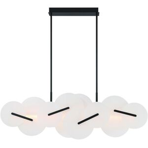 Nuvola Linear Chandelier Ceiling Light in Black