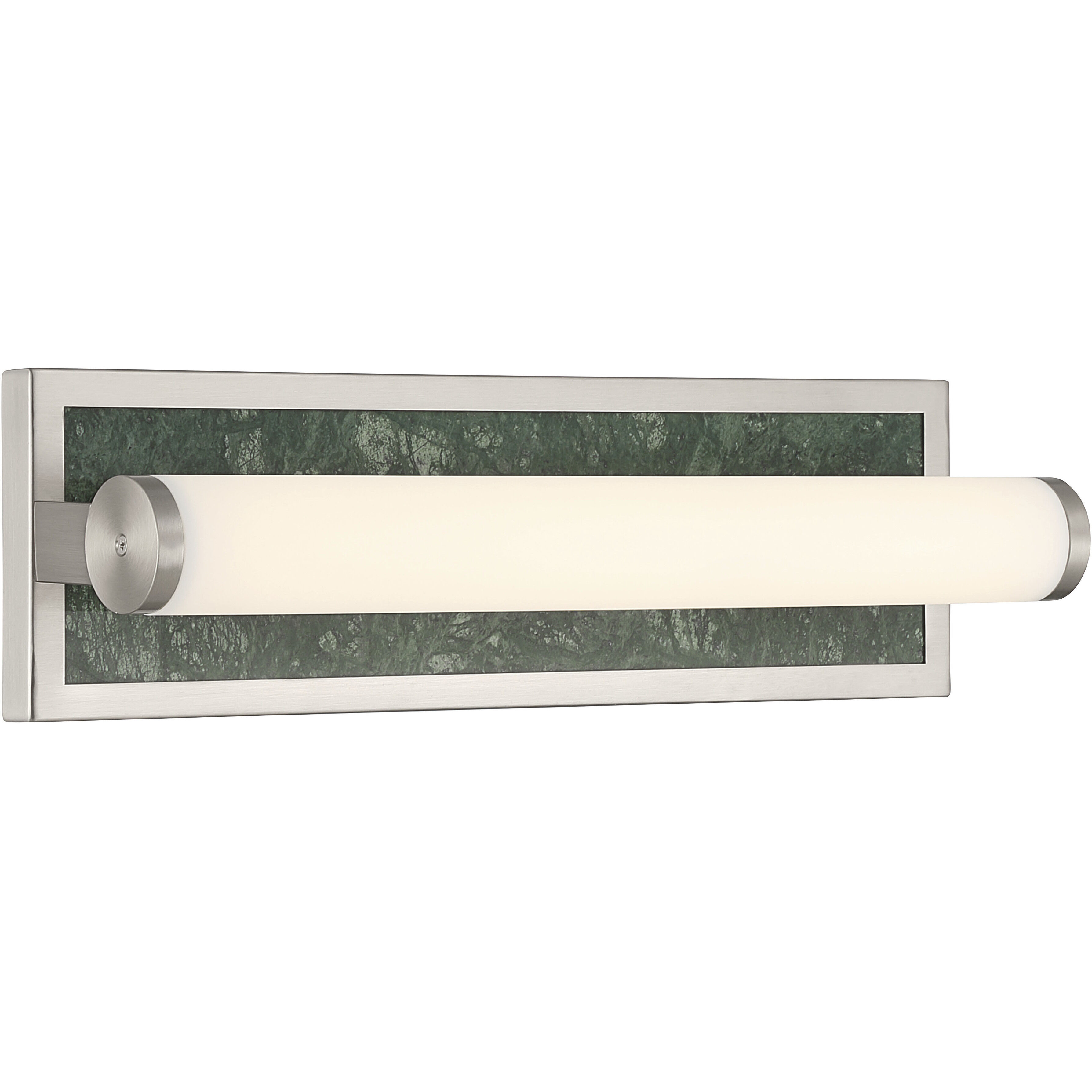 Yep Stratum 1 Light 17.5 inch Brushed Nickel with Persian Green Marble Vanity Light Wall Light