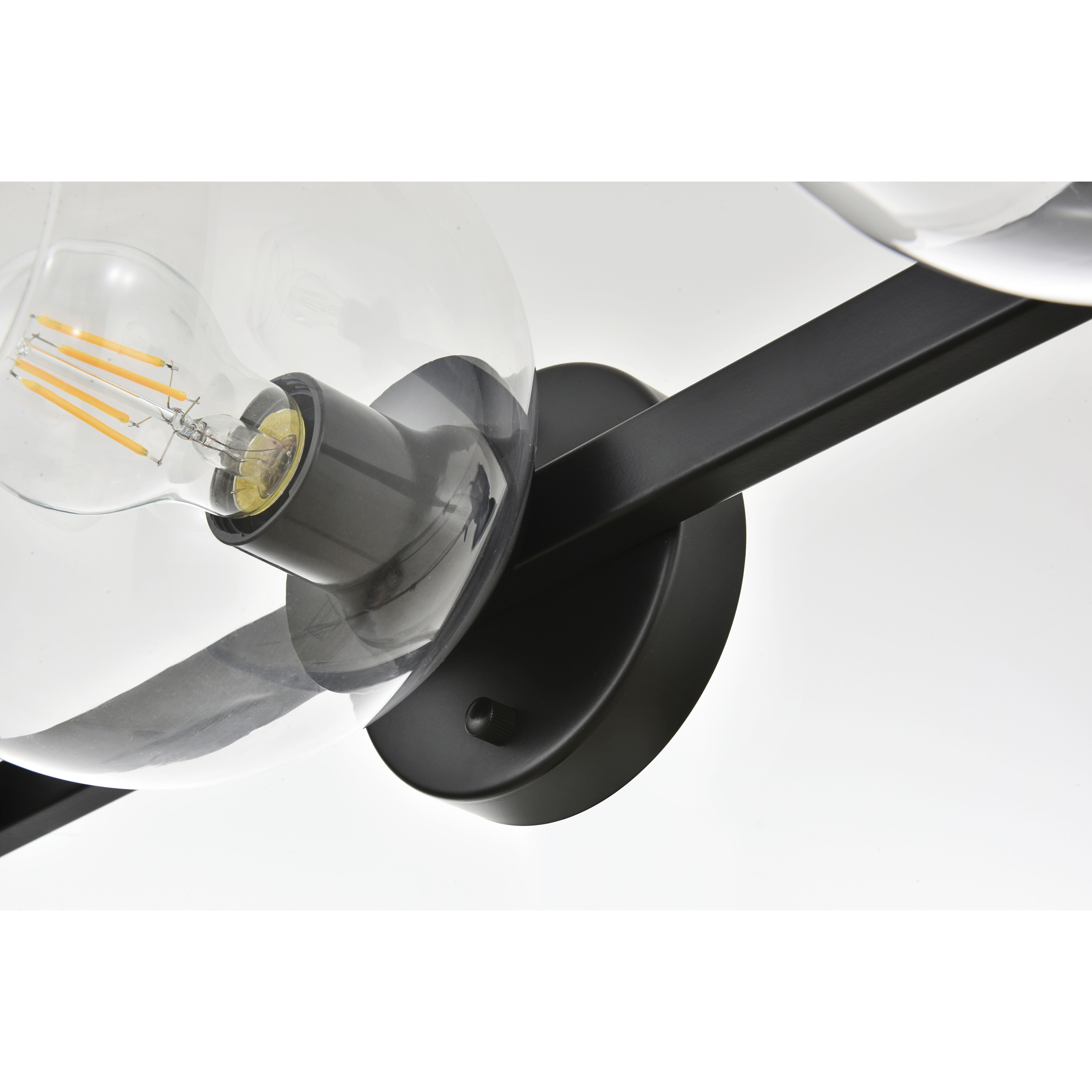 Rogelio 3 Light 27 inch Black Bath Sconce Wall Light