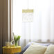 Carolina LED 1 inch Gold Leaf Down Mini Pendant Ceiling Light