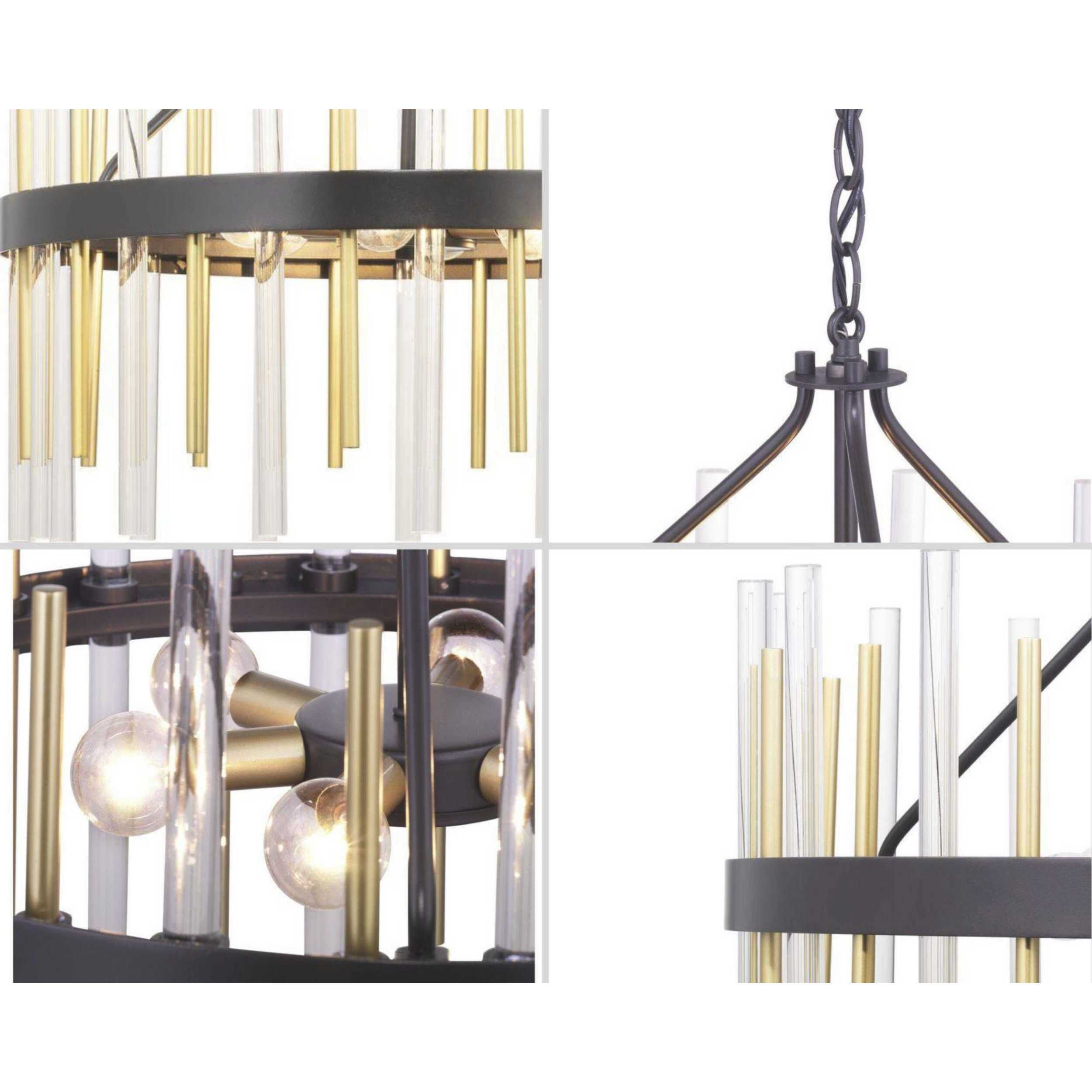 Orrizo 6 Light 24 inch Matte Black Chandelier Ceiling Light, Design Series