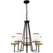 Coco LED 25.6 inch Gold and Black Chandelier Ceiling Light
