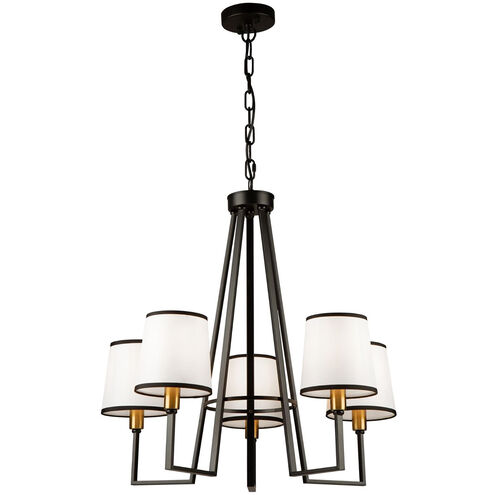 Coco LED 25.6 inch Gold and Black Chandelier Ceiling Light