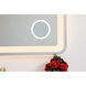 Lux 40 X 27 inch Glossy White Lighted Wall Mirror