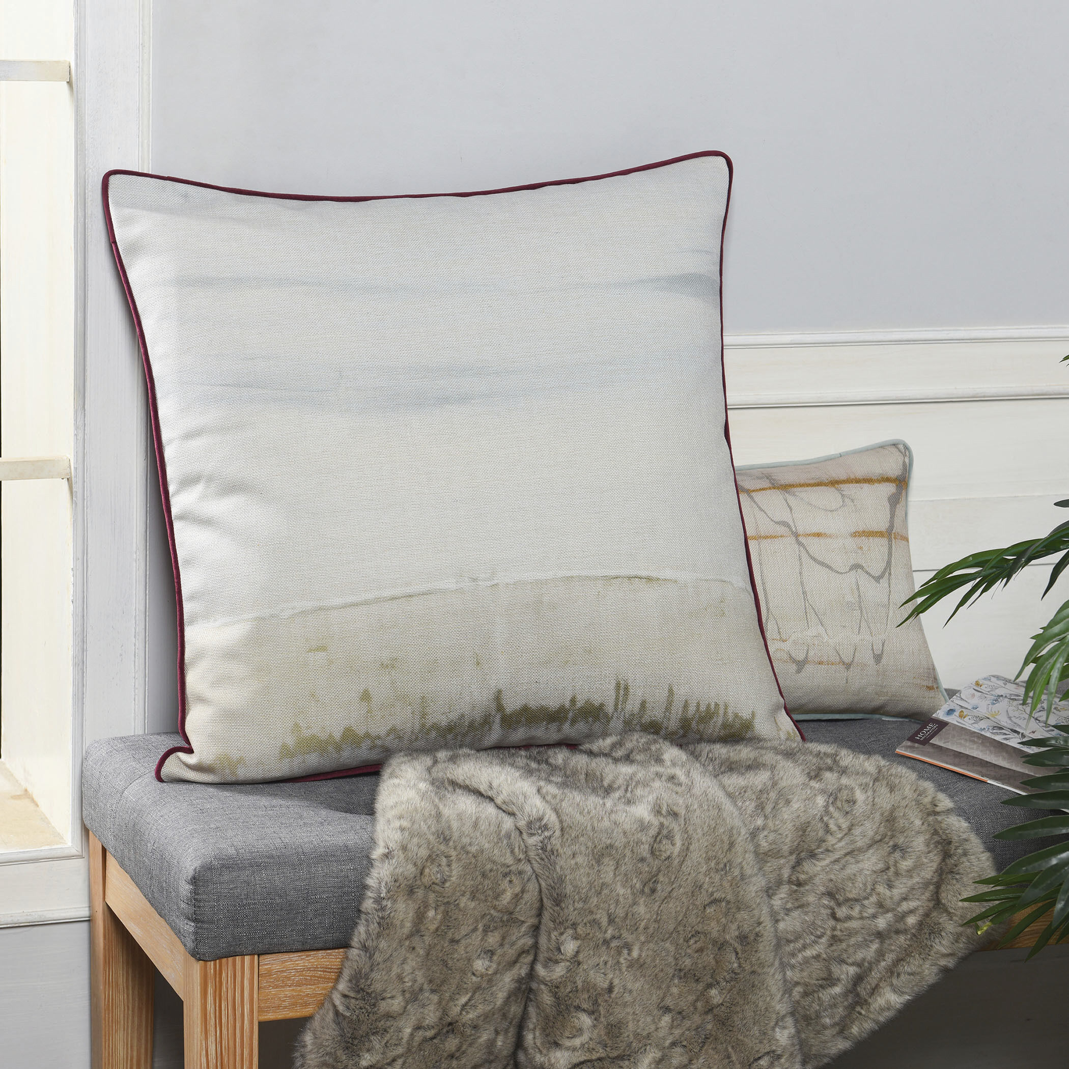 Amos 24 X 6.5 inch Multi - Beige and Brown Pillow