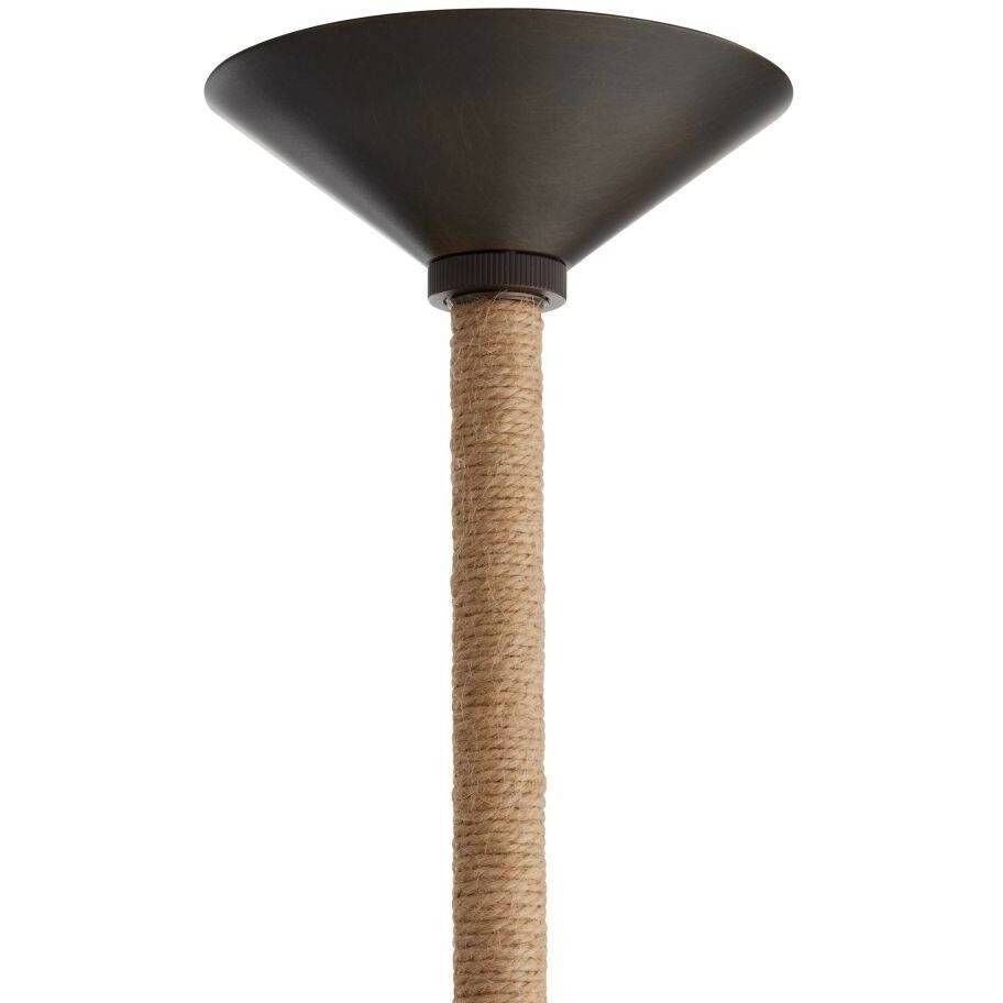 Fazekas 1 Light 26 inch English Bronze and Natural Rope Pendant Ceiling Light