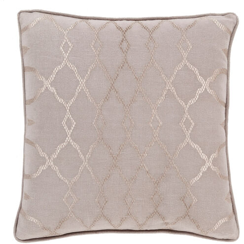 Lydia 18 inch Taupe, Ivory Pillow Kit