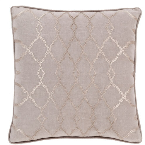 Lydia 22 inch Taupe, Ivory Pillow Kit
