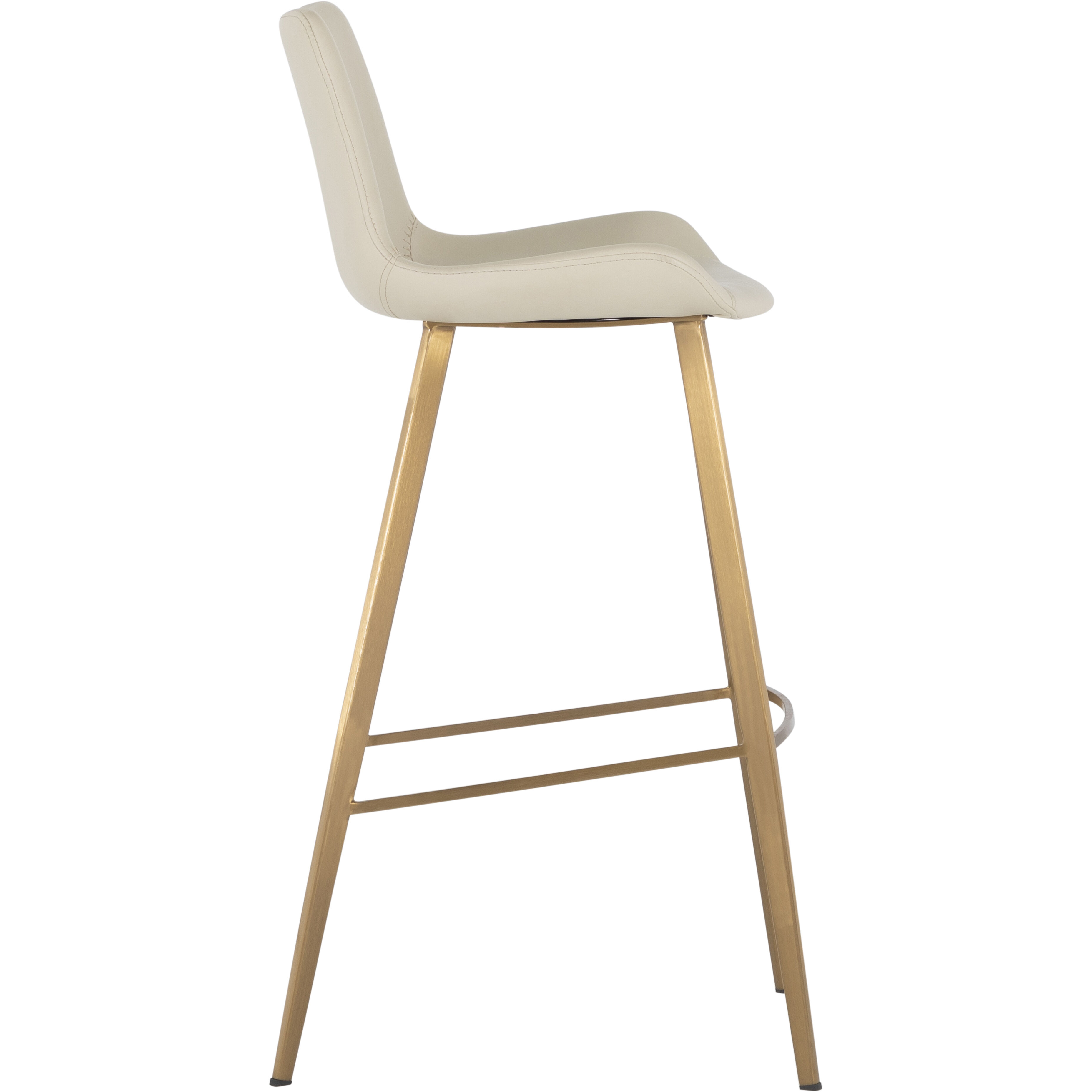 Hines 40.25 inch White & Ivory / Yellow Bar Counter Stool
