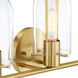 Skylar 3 Light 24.5 inch Brushed Gold Vanity Light Wall Light
