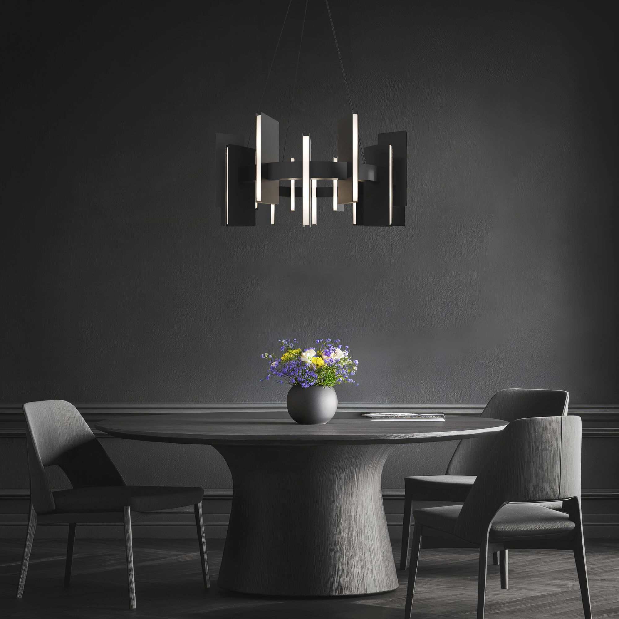 Ronan LED 32 inch Black Indoor Hanging Lighting Ceiling Light