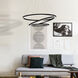 Tania Trio 32 inch Black Chandelier Ceiling Light