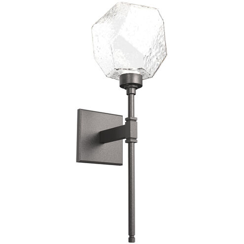 Gem LED 6.5 inch Graphite Indoor Sconce Wall Light in 3000K LED, Clear, Belvedere
