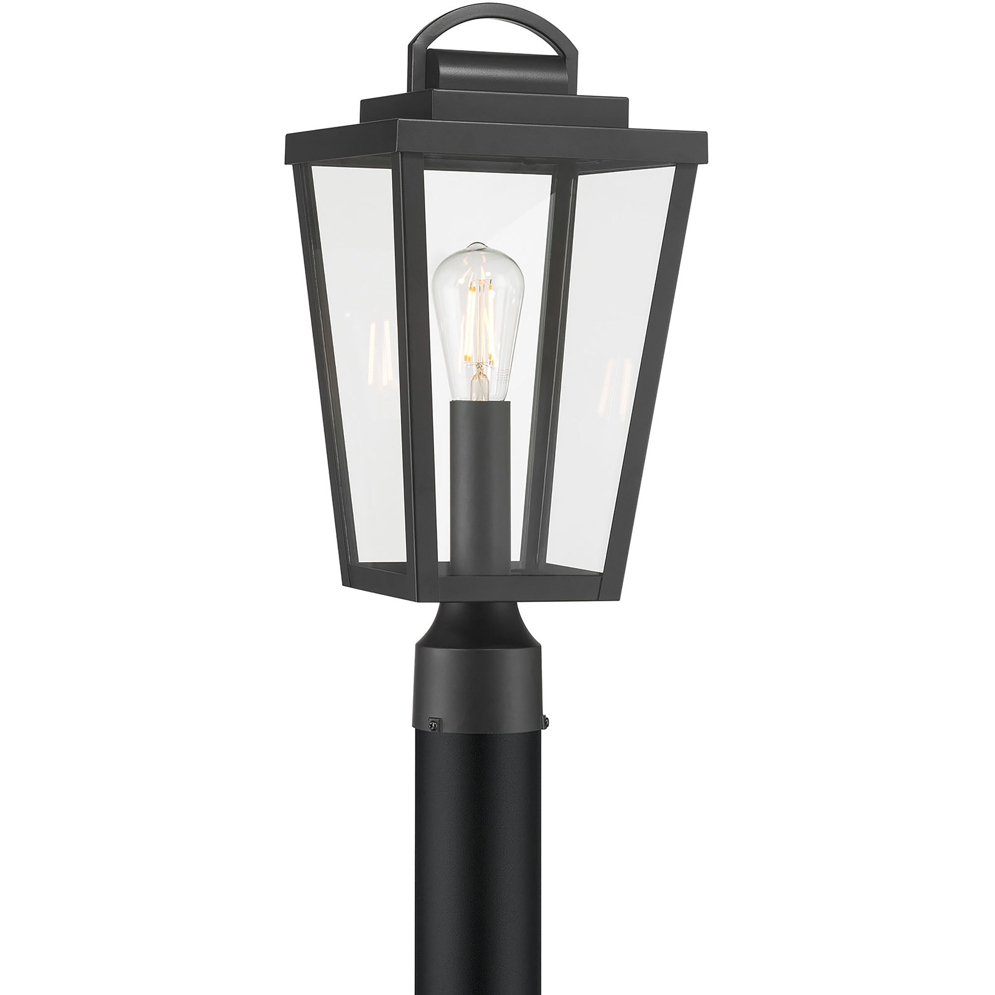 Brenwick 1 Light 17.75 inch Powder Coated Black Outdoor Post Lantern
